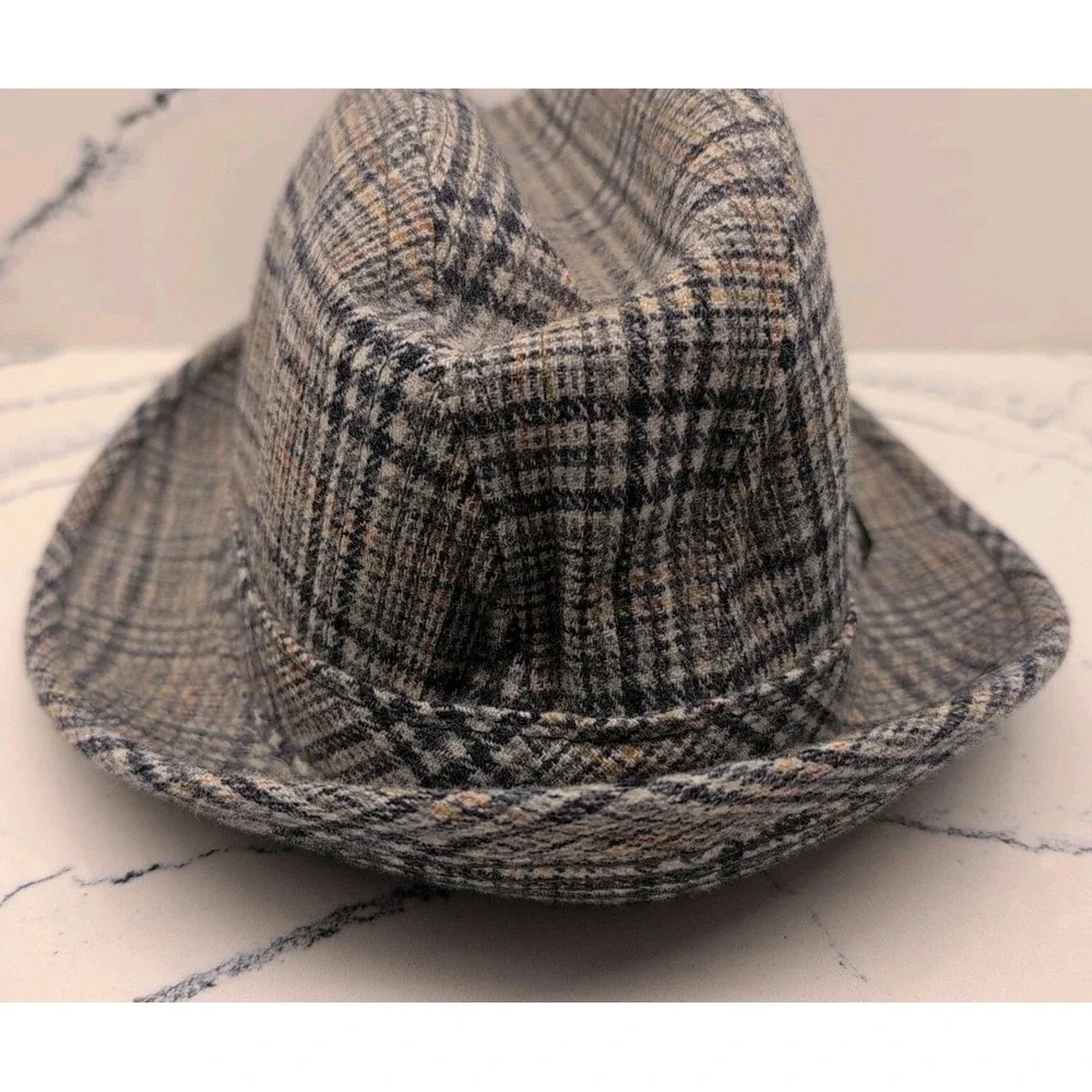 PENDLETON WOOL FEDORA HAT SIZE 7 1/8 PLAID VIRGIN‎ WOOL
